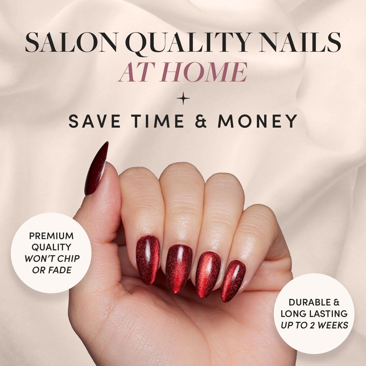 Glamnetic Fall Mauve Press On Nails | Short Oval Salon Quality