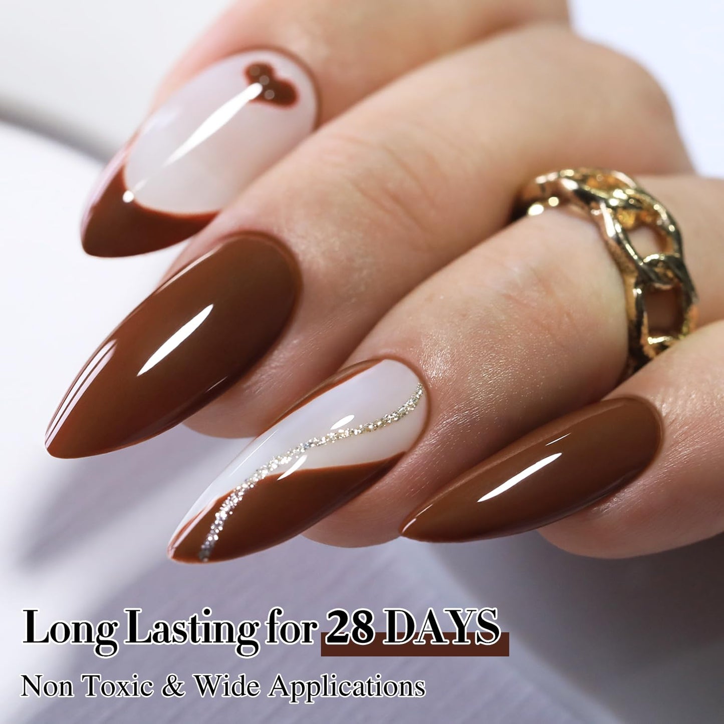 Burgundy 15ML Soak Off Gel Nail Polish - Sheer Finish, 28-Day Wear