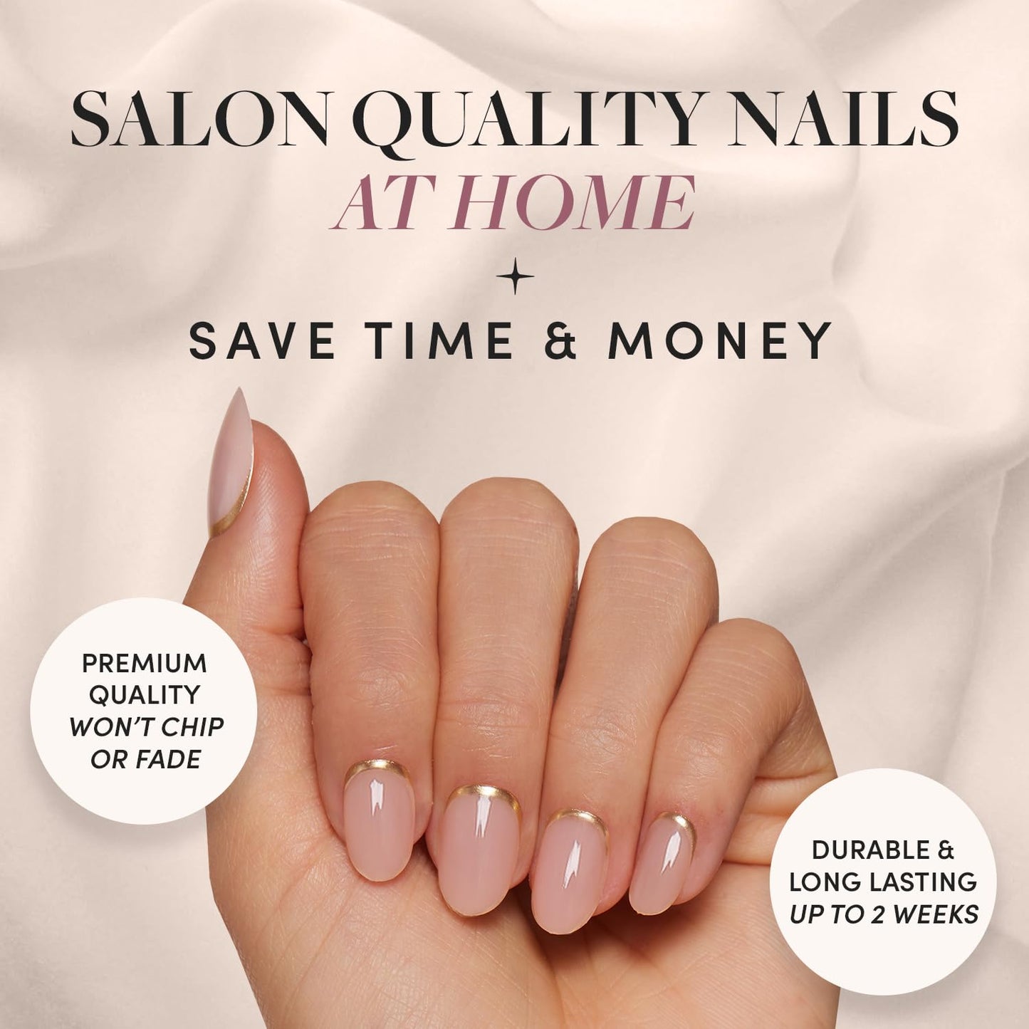 Glamnetic Fall Mauve Press On Nails | Short Oval Salon Quality