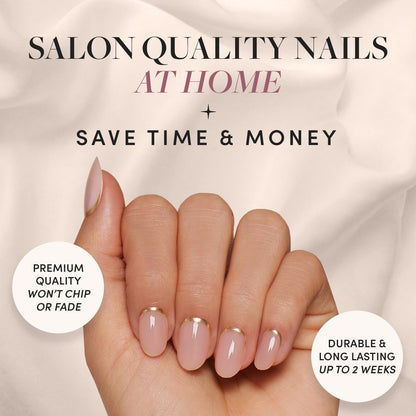Glamnetic Fall Mauve Press On Nails | Short Oval Salon Quality