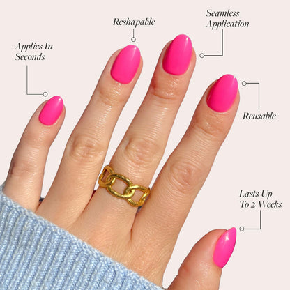 Glamnetic Fall Mauve Press On Nails | Short Oval Salon Quality