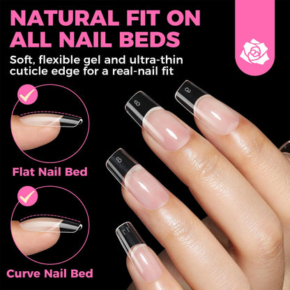UNA GELLA Solid Gel Nail Glue (40ml) - Strong, Soak-Off Glue for Acrylic, Press-On & Gelly Tips - Lamp Curing Needed