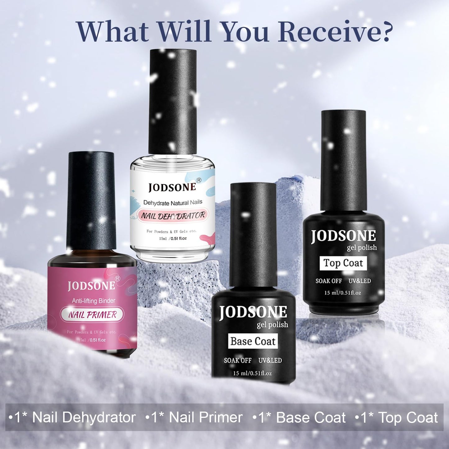 JODSONE 36 Pcs Gel Polish Kit: 32 Colors, Base & Top Coats | Gift Set