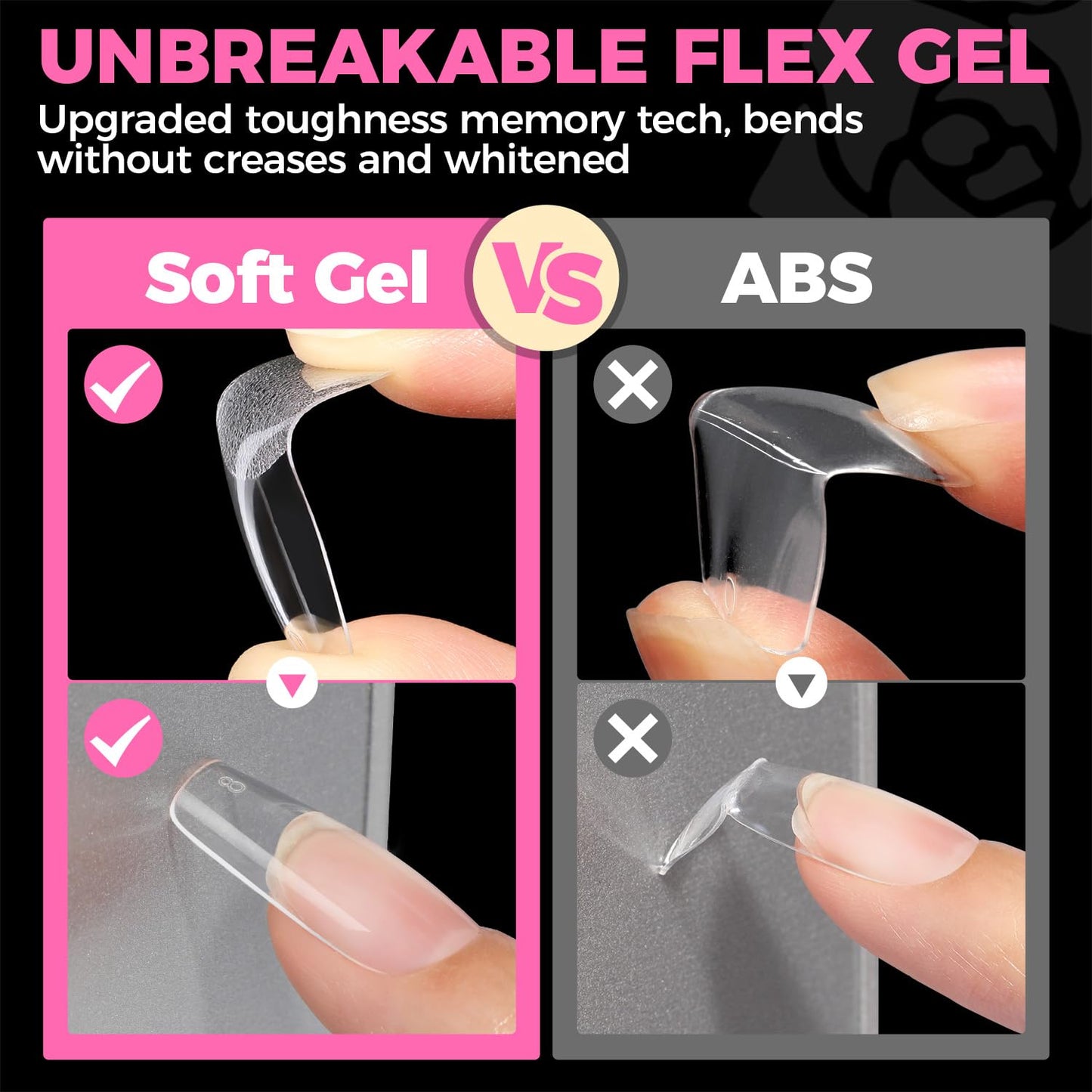 UNA GELLA Solid Gel Nail Glue (40ml) - Strong, Soak-Off Glue for Acrylic, Press-On & Gelly Tips - Lamp Curing Needed