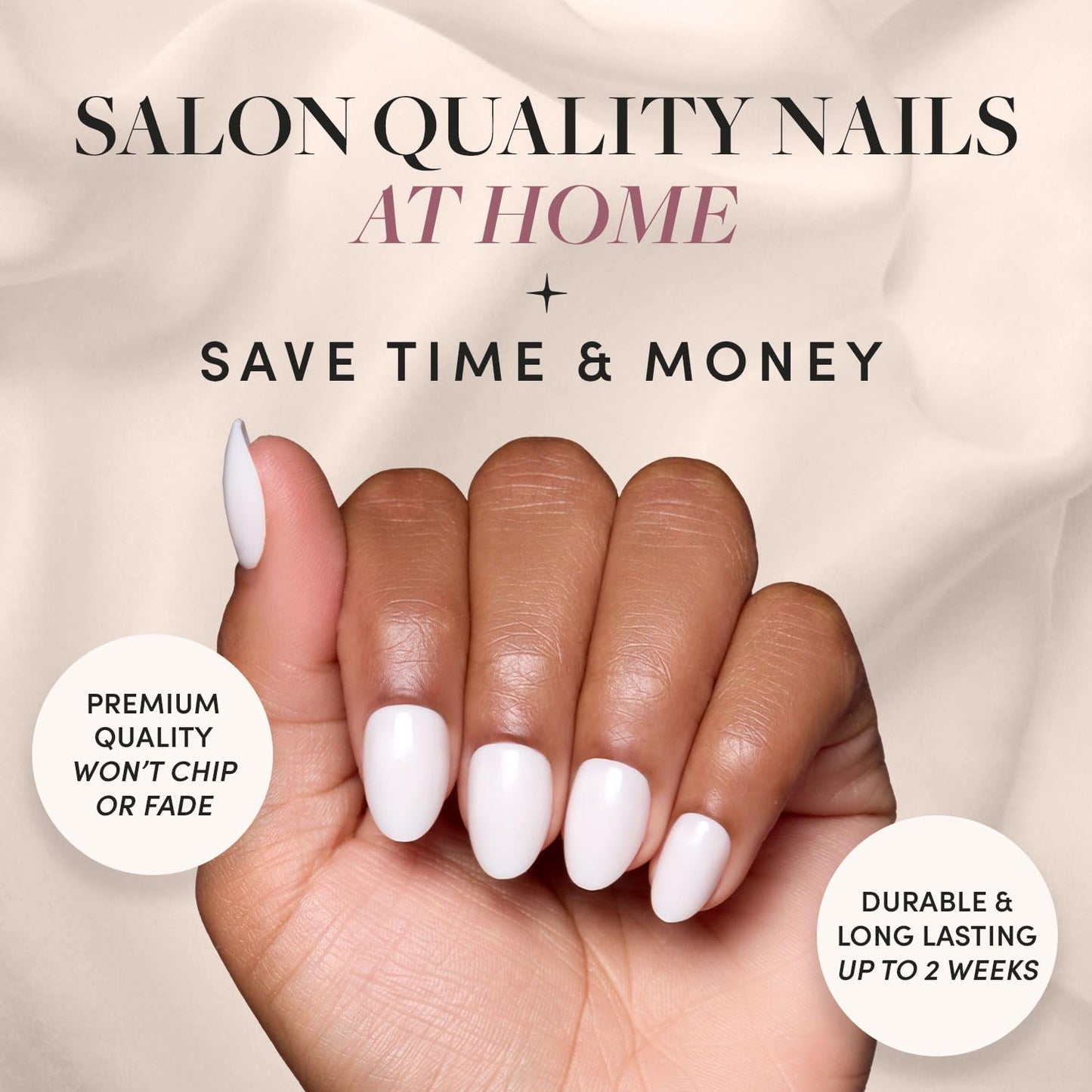 Glamnetic Fall Mauve Press On Nails | Short Oval Salon Quality