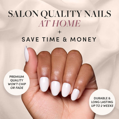 Glamnetic Fall Mauve Press On Nails | Short Oval Salon Quality