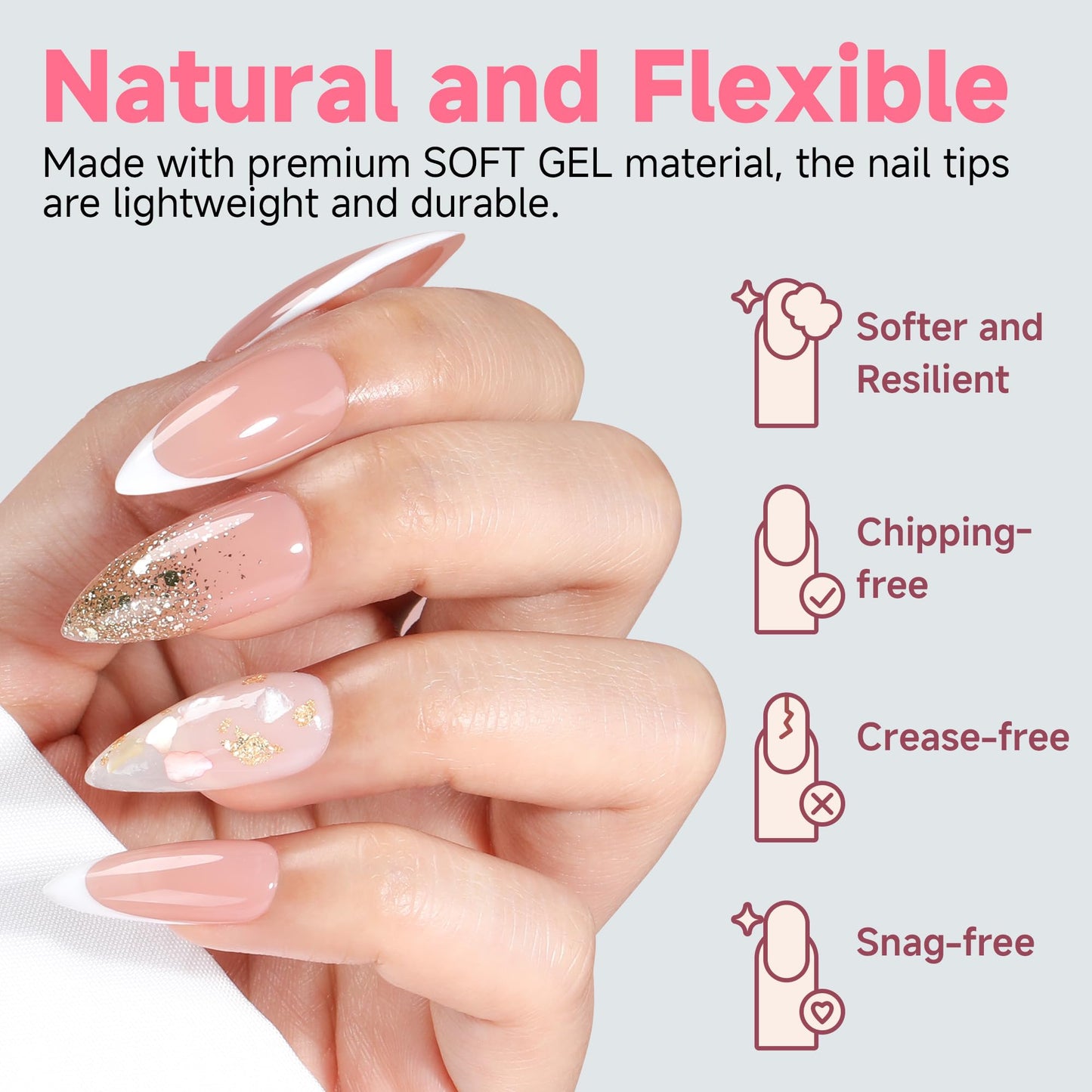 UNA GELLA Solid Gel Nail Glue (40ml) - Strong, Soak-Off Glue for Acrylic, Press-On & Gelly Tips - Lamp Curing Needed