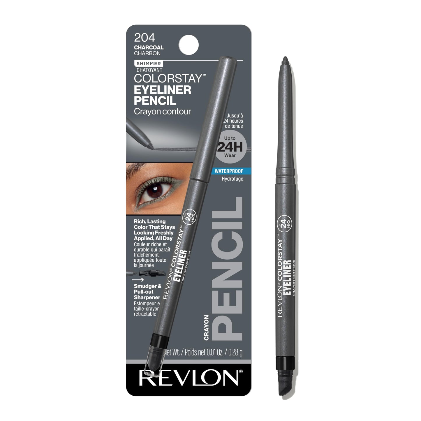 Revlon ColorStay Waterproof Eyeliner Pencil: 24HR Black Brown