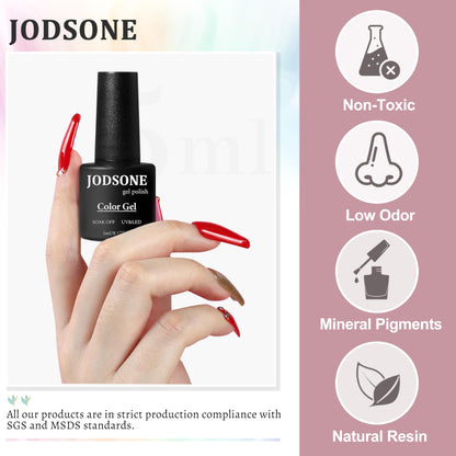 JODSONE 36 Pcs Gel Polish Kit: 32 Colors, Base & Top Coats | Gift Set