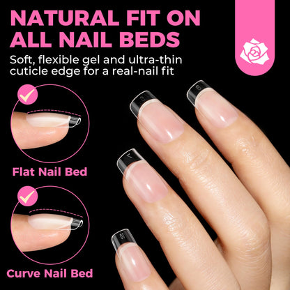 UNA GELLA Solid Gel Nail Glue (40ml) - Strong, Soak-Off Glue for Acrylic, Press-On & Gelly Tips - Lamp Curing Needed