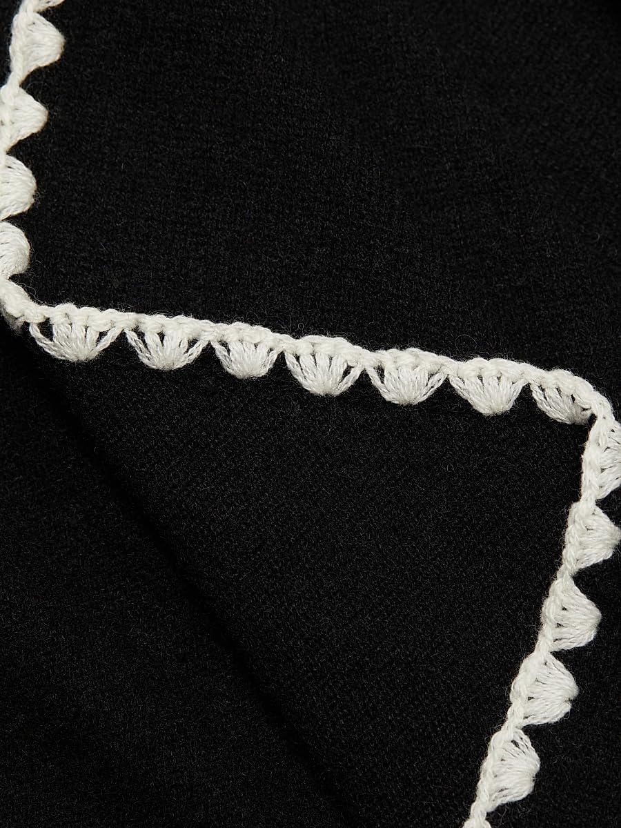 Whipstitch-Trimmed Cashmere Scarf – Luxury Oversized Wrap