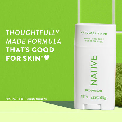 Native Aluminum-Free Deodorant - 72 Hour Odor Control with Shea Butter, Coconut & Vanilla