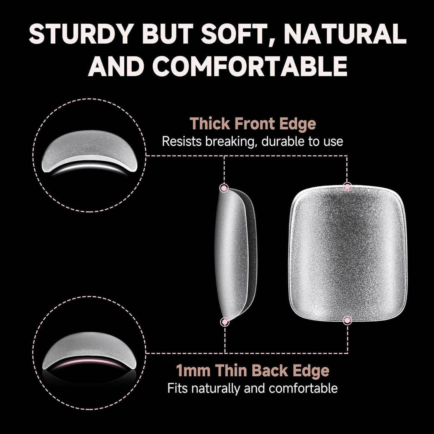 UNA GELLA Solid Gel Nail Glue (40ml) - Strong, Soak-Off Glue for Acrylic, Press-On & Gelly Tips - Lamp Curing Needed