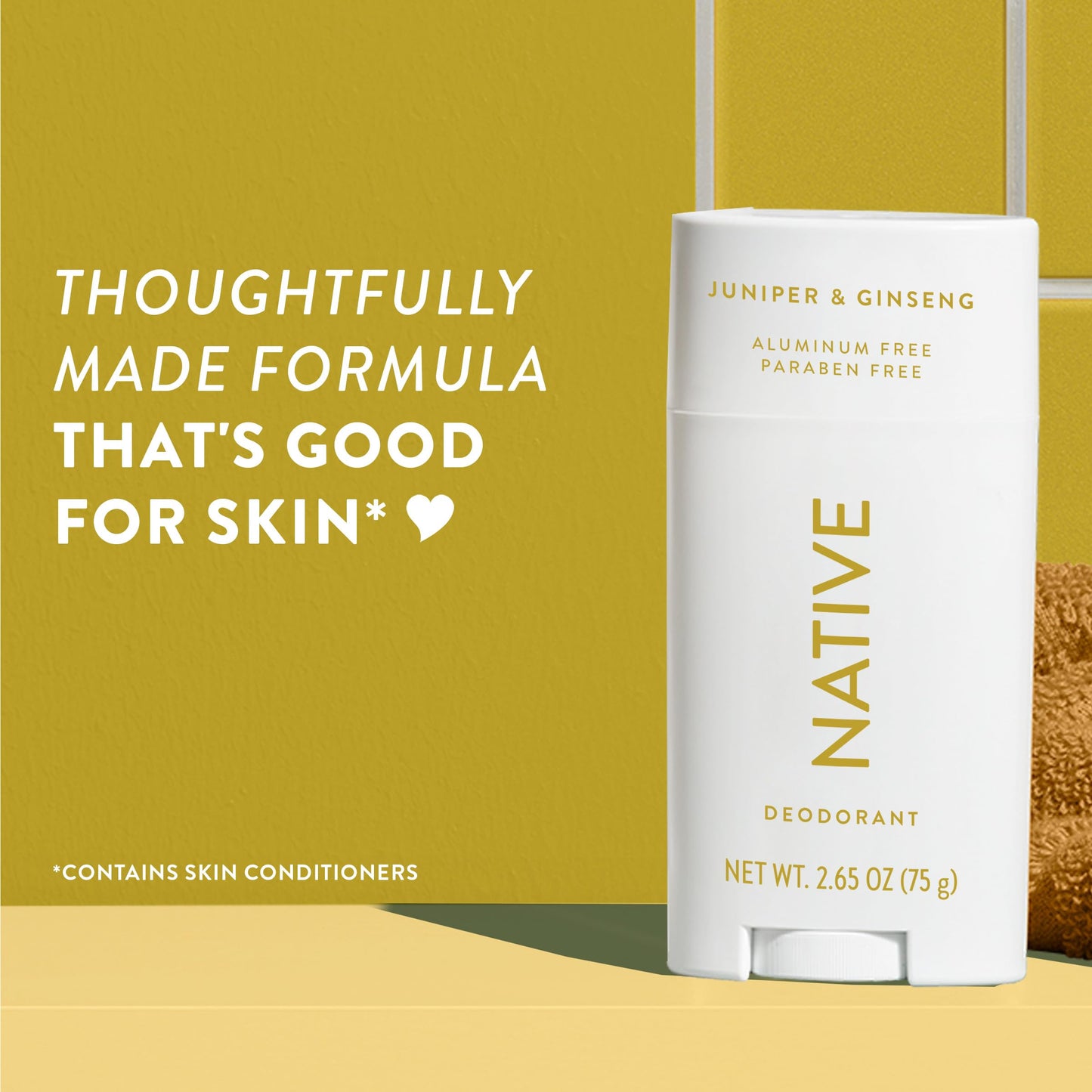 Native Aluminum-Free Deodorant - 72 Hour Odor Control with Shea Butter, Coconut & Vanilla