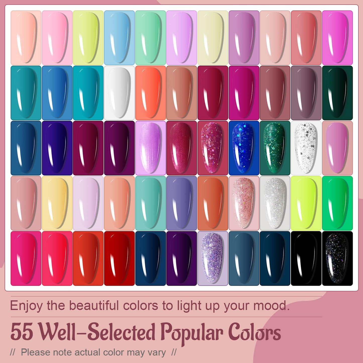 JODSONE 36 Pcs Gel Polish Kit: 32 Colors, Base & Top Coats | Gift Set