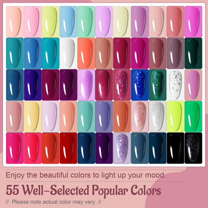 JODSONE 36 Pcs Gel Polish Kit: 32 Colors, Base & Top Coats | Gift Set