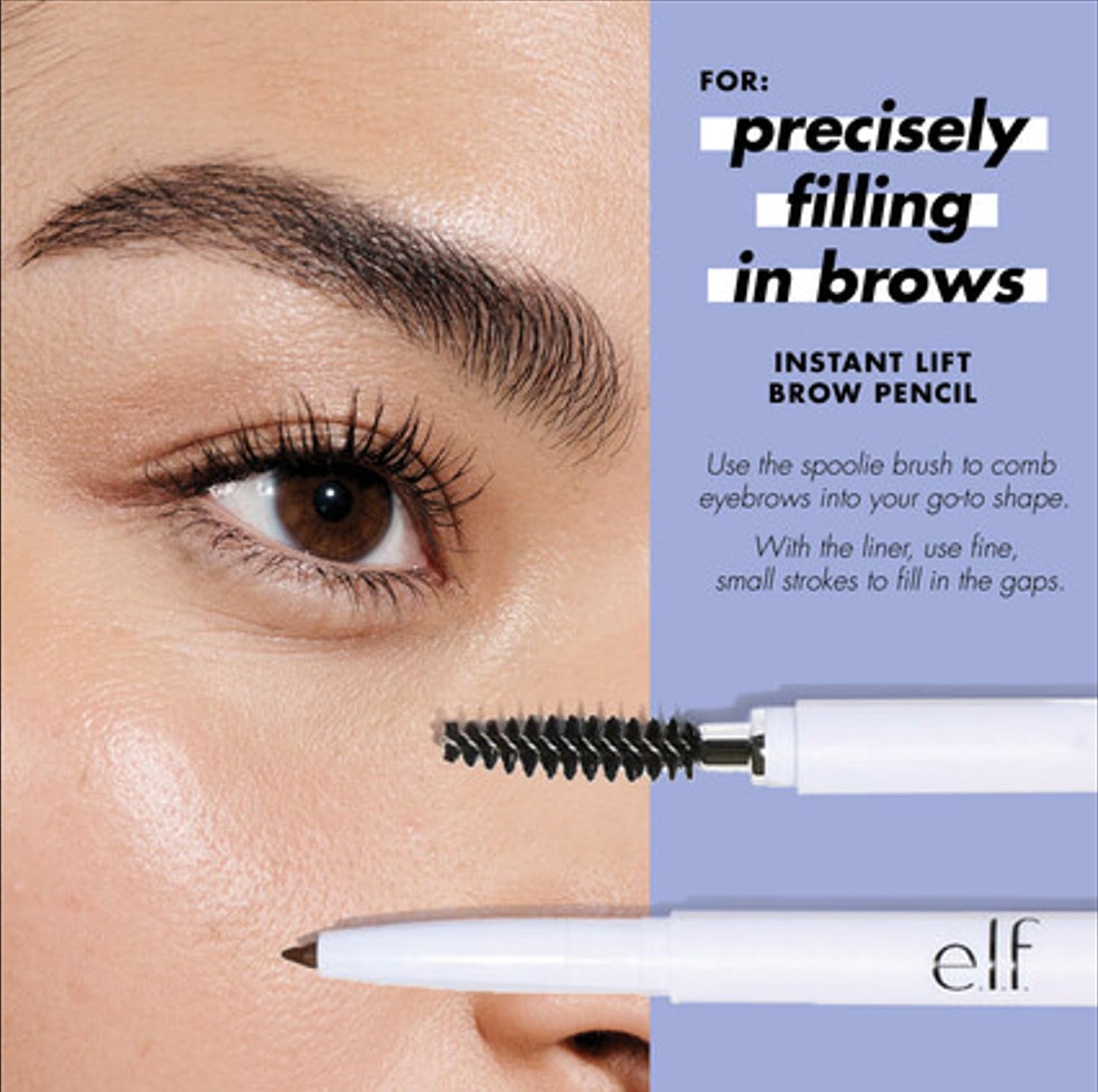 e.l.f. Instant Lift Brow Pencil: Dual-Sided Shaping & Defining Liner - Neutral Brown