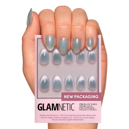 Glamnetic Fall Mauve Press On Nails | Short Oval Salon Quality