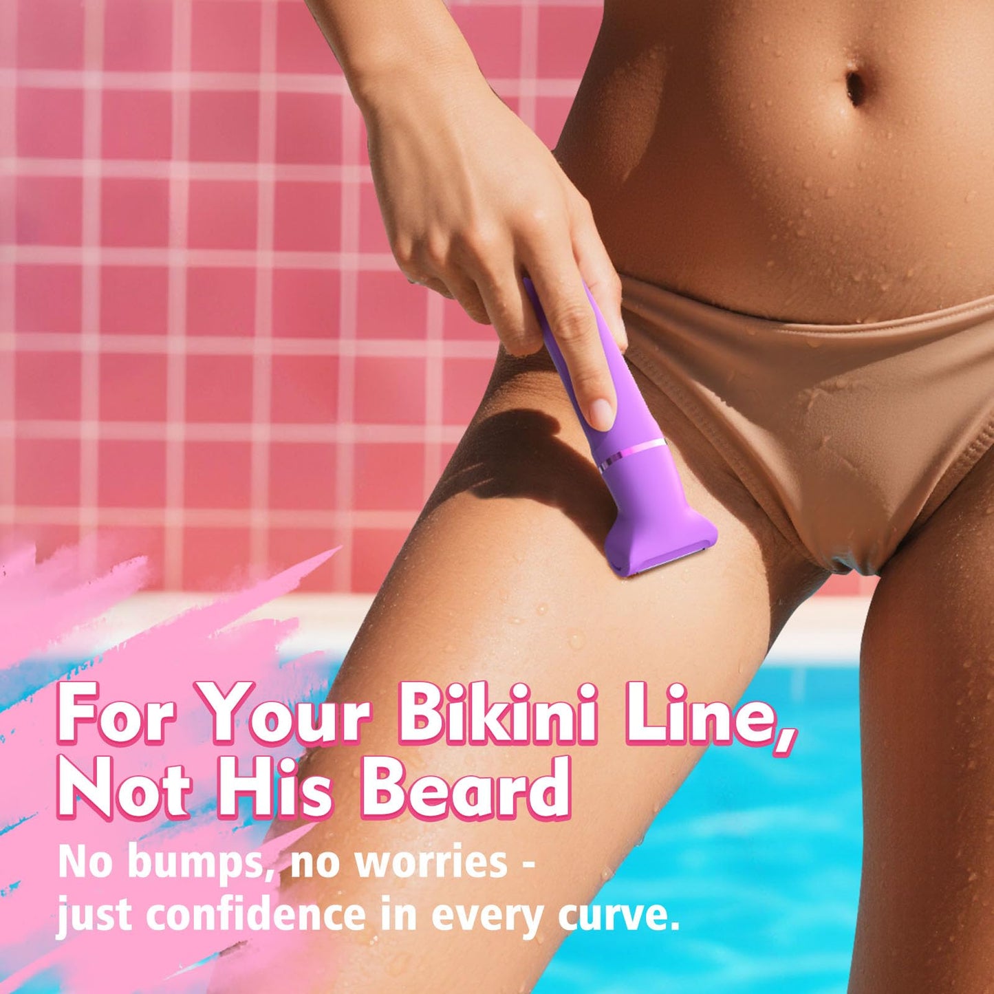 Risina Bikini Trimmer & Electric Razor for Women - Painless, IPX7 Waterproof Body & Facial Shaver