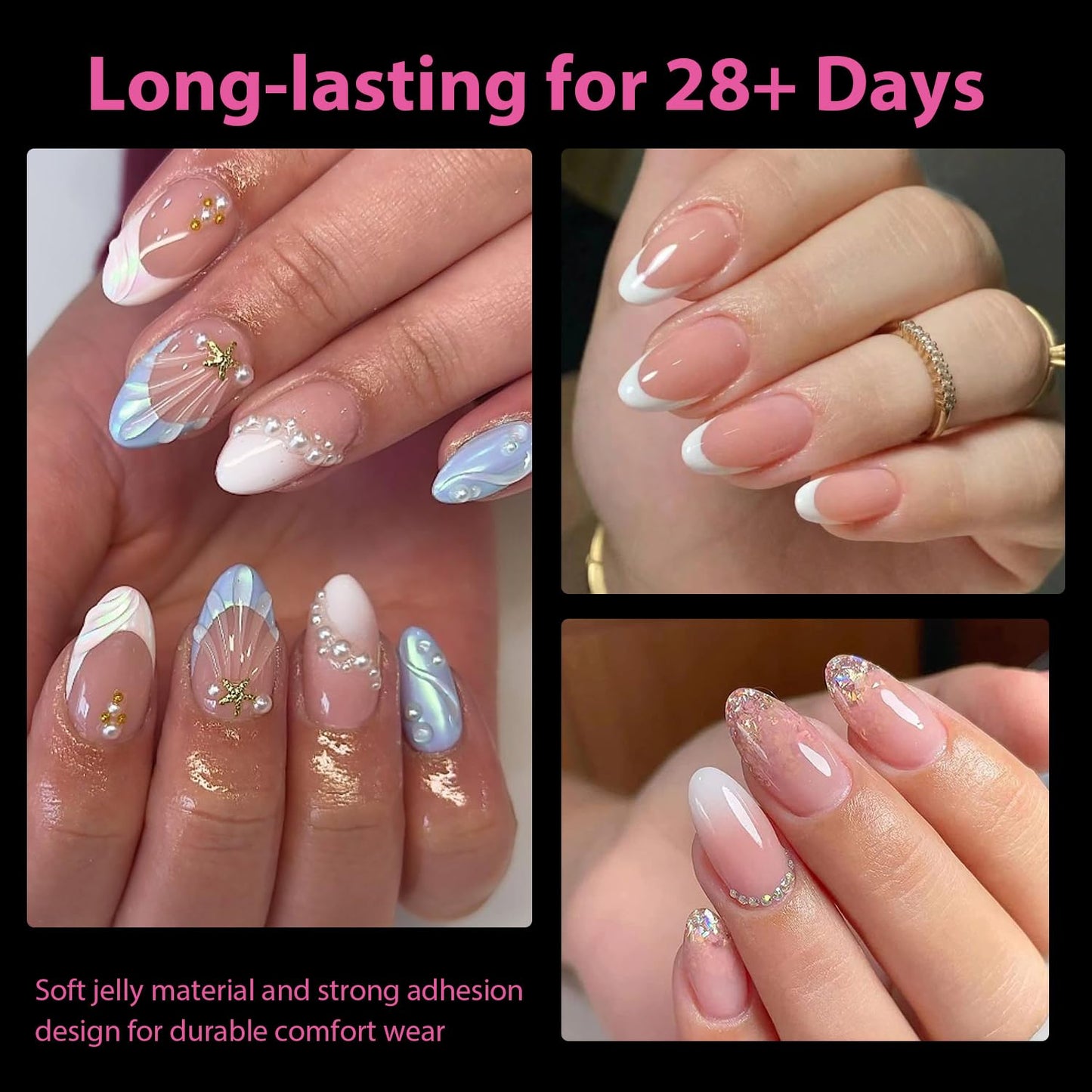 UNA GELLA Solid Gel Nail Glue (40ml) - Strong, Soak-Off Glue for Acrylic, Press-On & Gelly Tips - Lamp Curing Needed