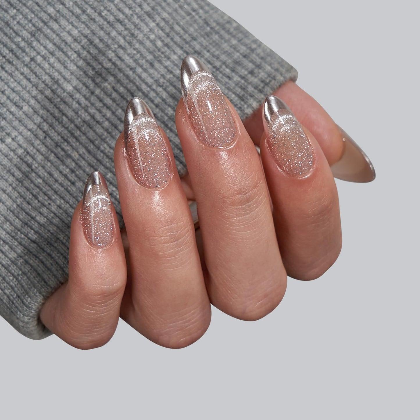 BTArtbox Soft Gel Press On Nails: Short Square Ombre | Vanilla Cream
