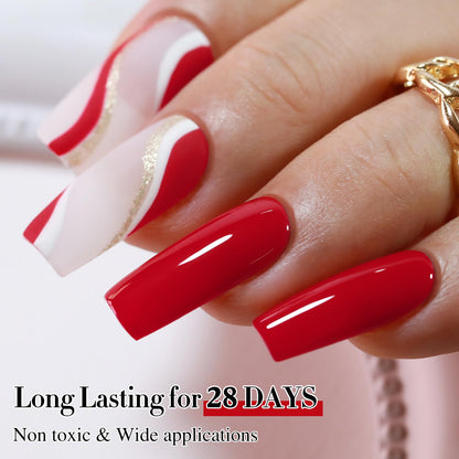 Burgundy 15ML Soak Off Gel Nail Polish - Sheer Finish, 28-Day Wear