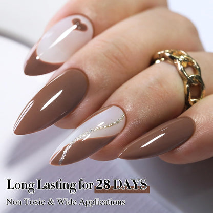 Burgundy 15ML Soak Off Gel Nail Polish - Sheer Finish, 28-Day Wear