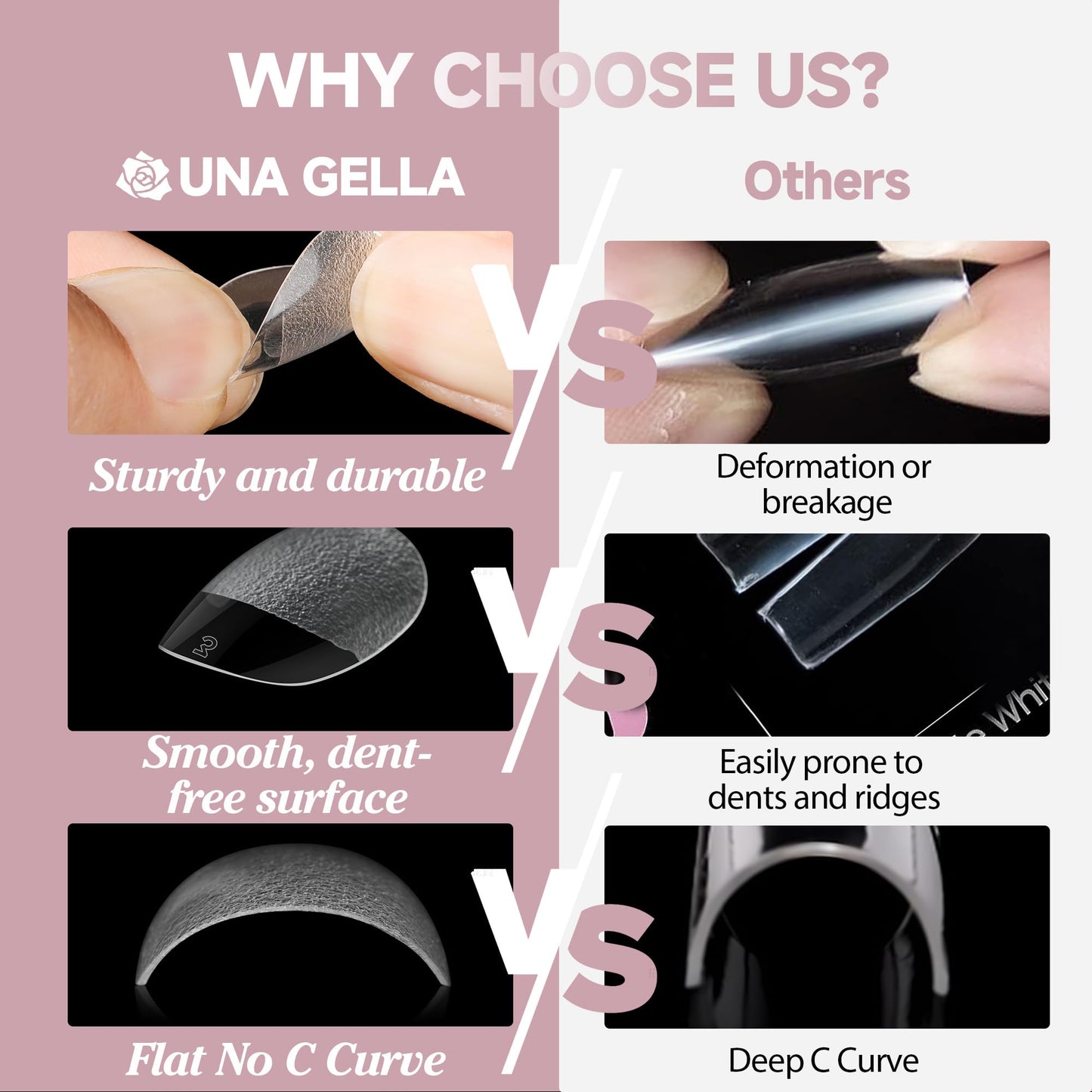 UNA GELLA Solid Gel Nail Glue (40ml) - Strong, Soak-Off Glue for Acrylic, Press-On & Gelly Tips - Lamp Curing Needed