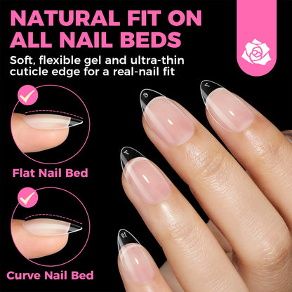 UNA GELLA Solid Gel Nail Glue (40ml) - Strong, Soak-Off Glue for Acrylic, Press-On & Gelly Tips - Lamp Curing Needed