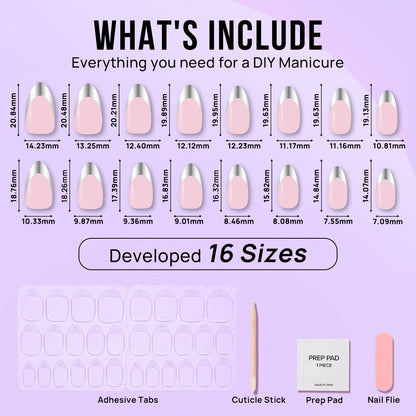 BTArtbox Soft Gel Press On Nails: Short Square Ombre | Vanilla Cream