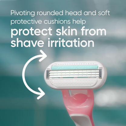 Gillette Venus Sensitive Disposable Razors - 3 Blades, SkinElixir for up to 0% Irritation (3 Count)
