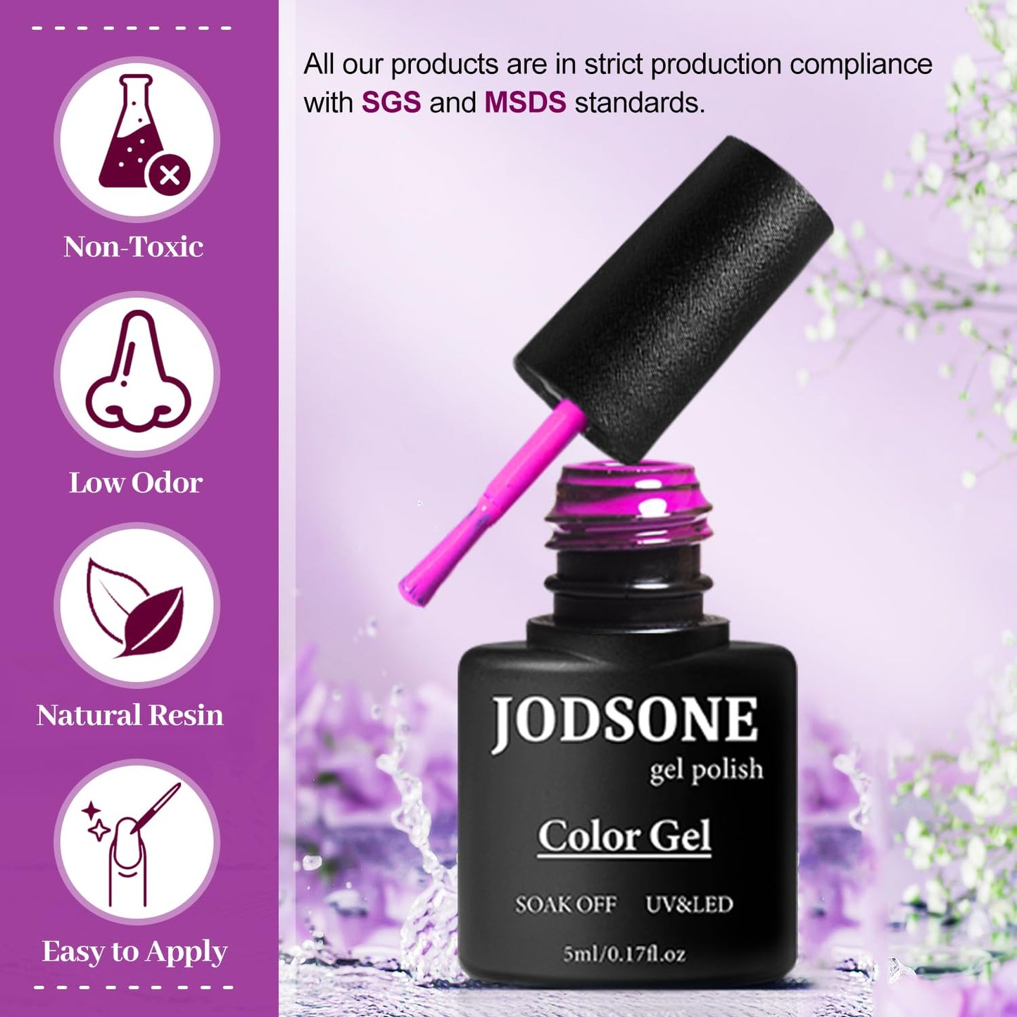JODSONE 36 Pcs Gel Polish Kit: 32 Colors, Base & Top Coats | Gift Set