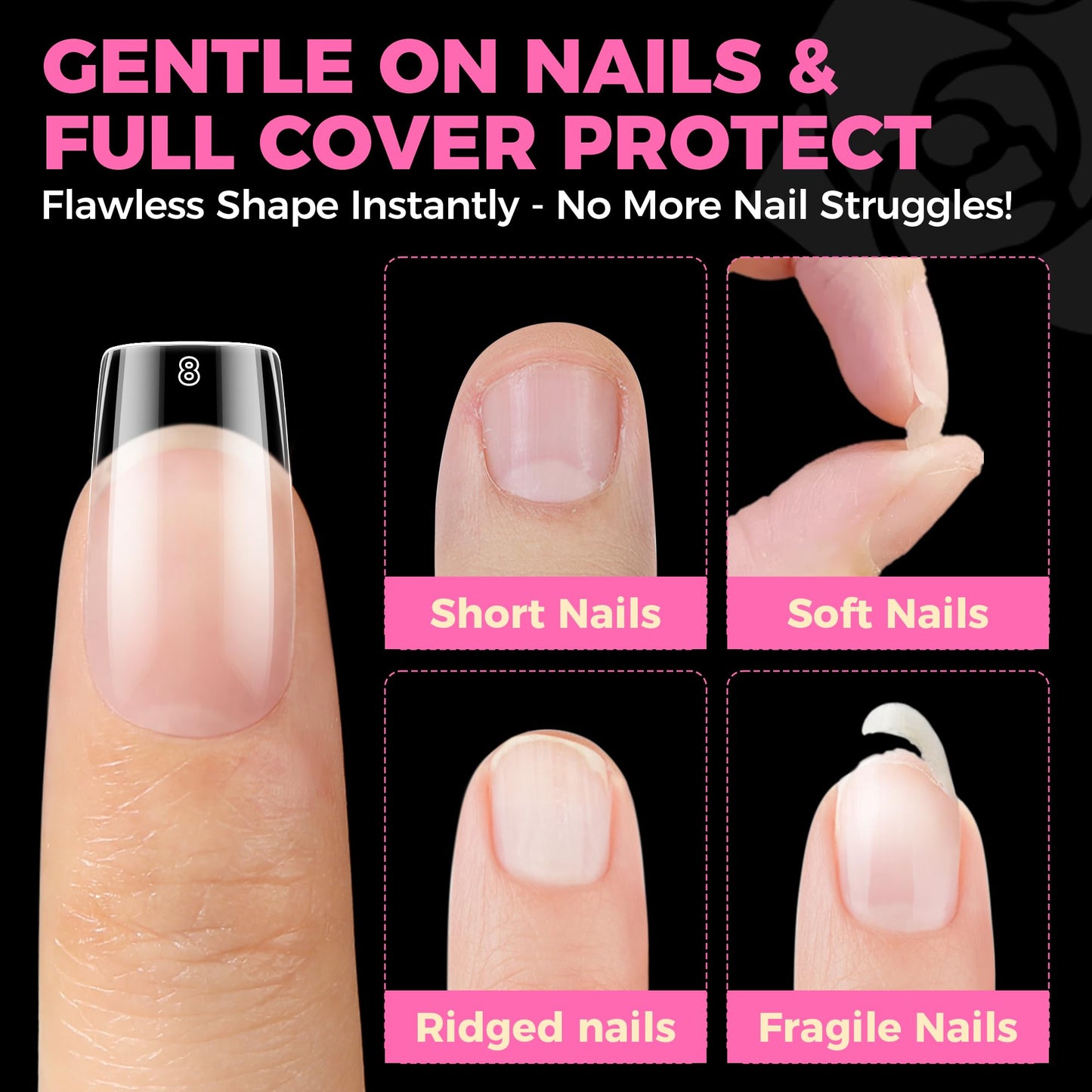 UNA GELLA Solid Gel Nail Glue (40ml) - Strong, Soak-Off Glue for Acrylic, Press-On & Gelly Tips - Lamp Curing Needed