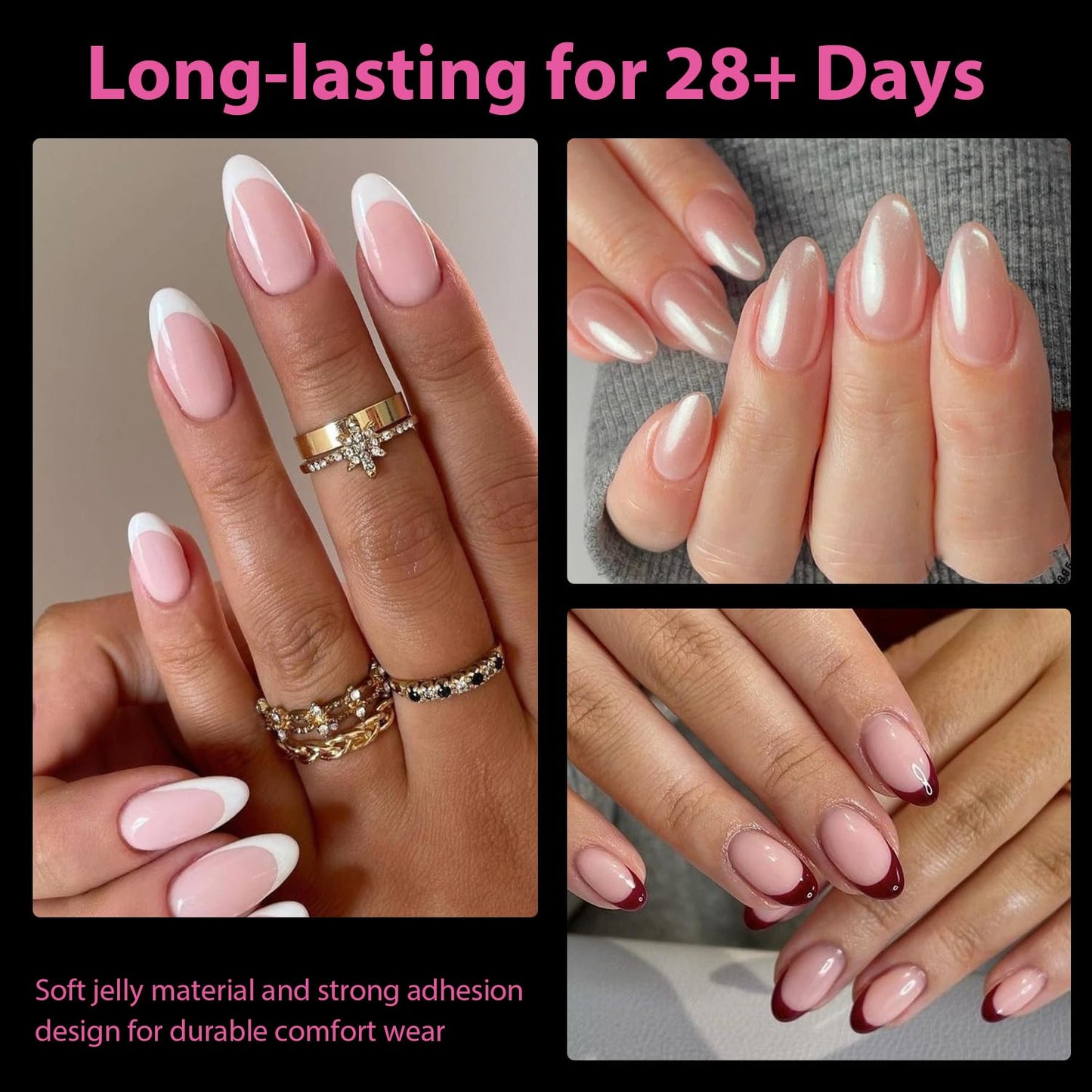 UNA GELLA Solid Gel Nail Glue (40ml) - Strong, Soak-Off Glue for Acrylic, Press-On & Gelly Tips - Lamp Curing Needed