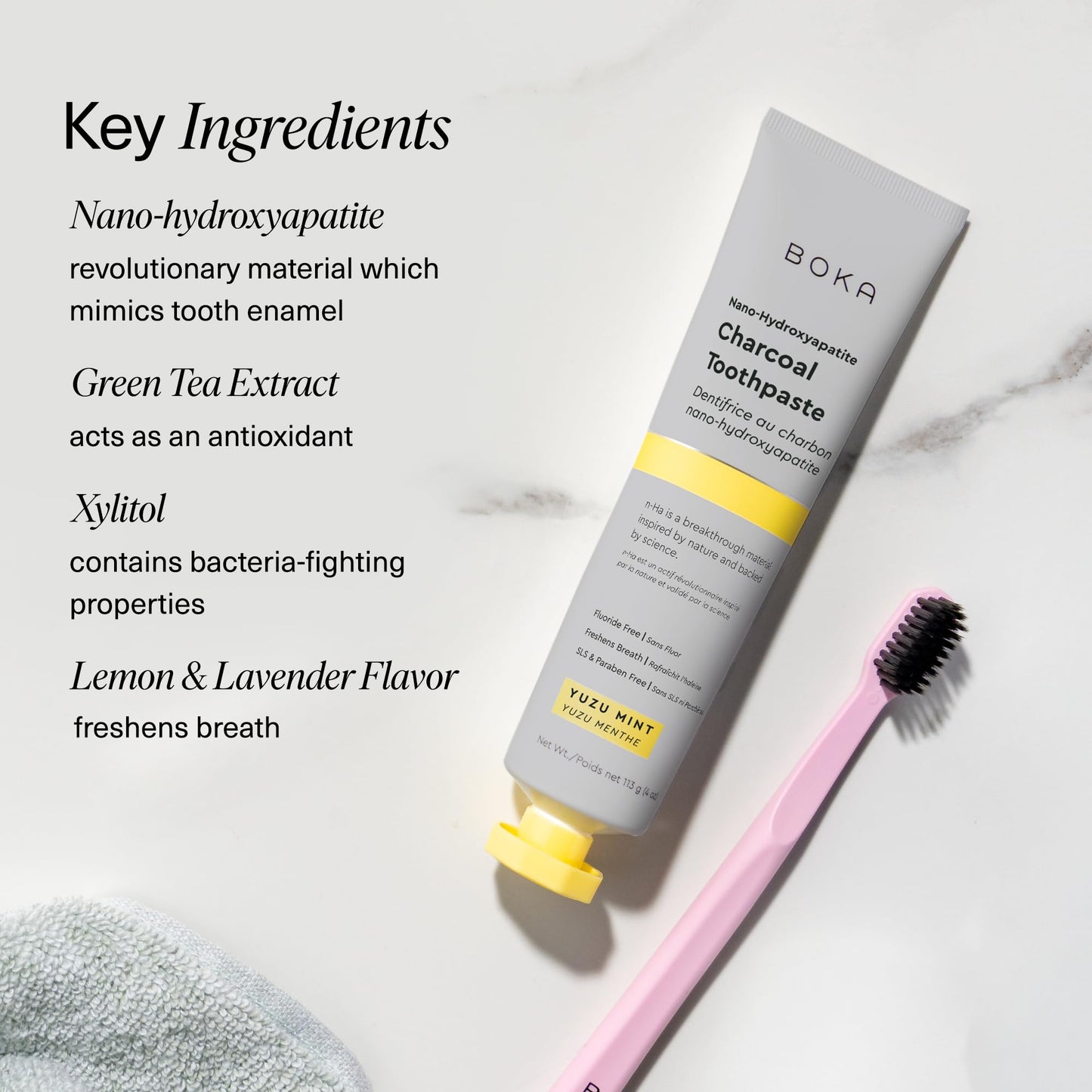 Boka Fluoride-Free Toothpaste with Nano Hydroxyapatite (n-Ha) - Sensitive Teeth, Ela Mint