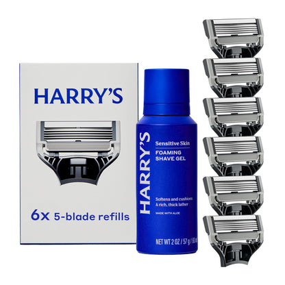 Harry's Original 5-Blade Razor Blade Refills for Men - German Engineered (10 Count)