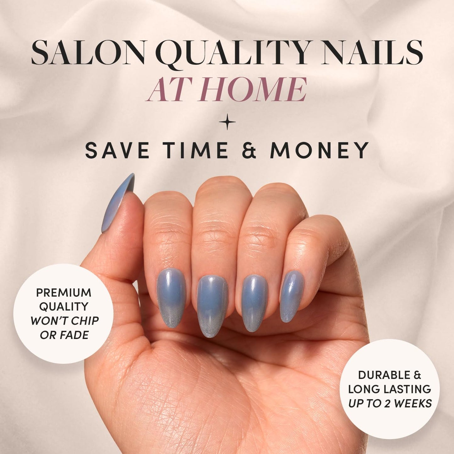 Glamnetic Fall Mauve Press On Nails | Short Oval Salon Quality