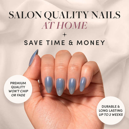 Glamnetic Fall Mauve Press On Nails | Short Oval Salon Quality