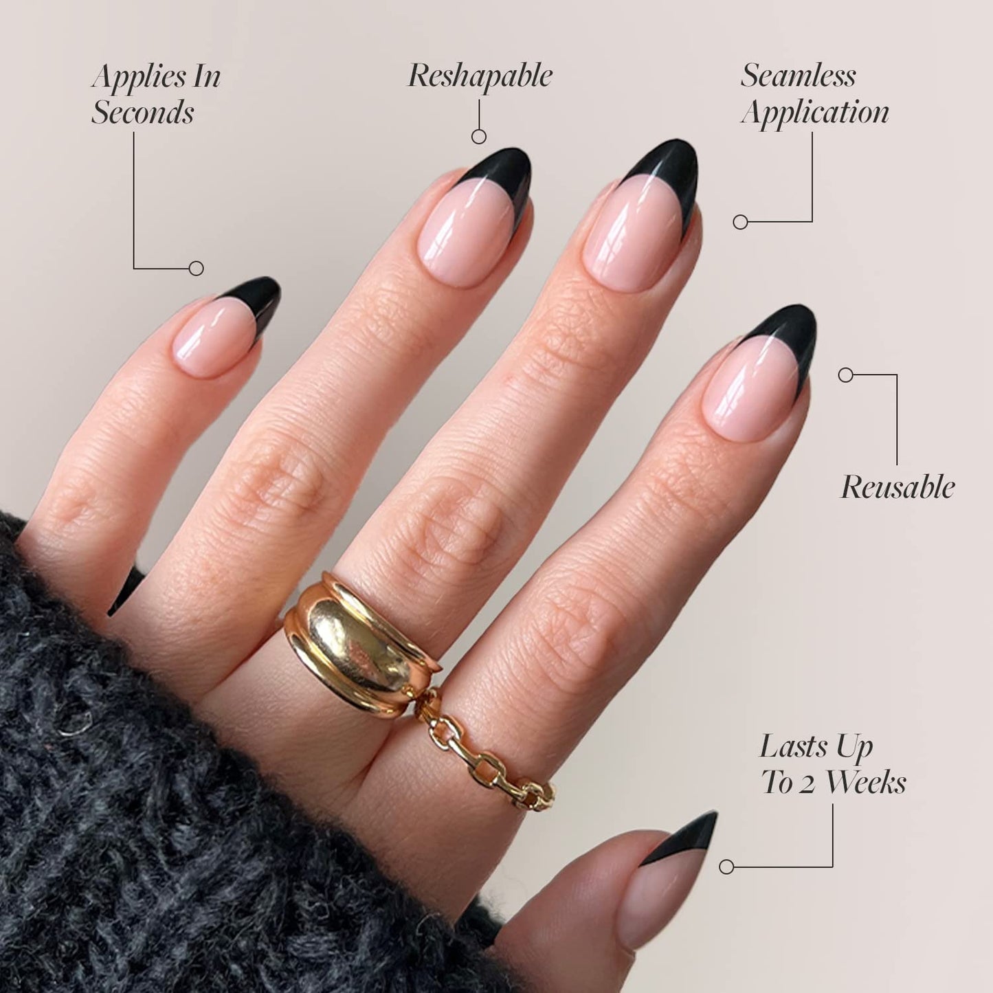 Glamnetic Fall Mauve Press On Nails | Short Oval Salon Quality