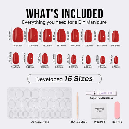 BTArtbox Soft Gel Press On Nails: Short Square Ombre | Vanilla Cream