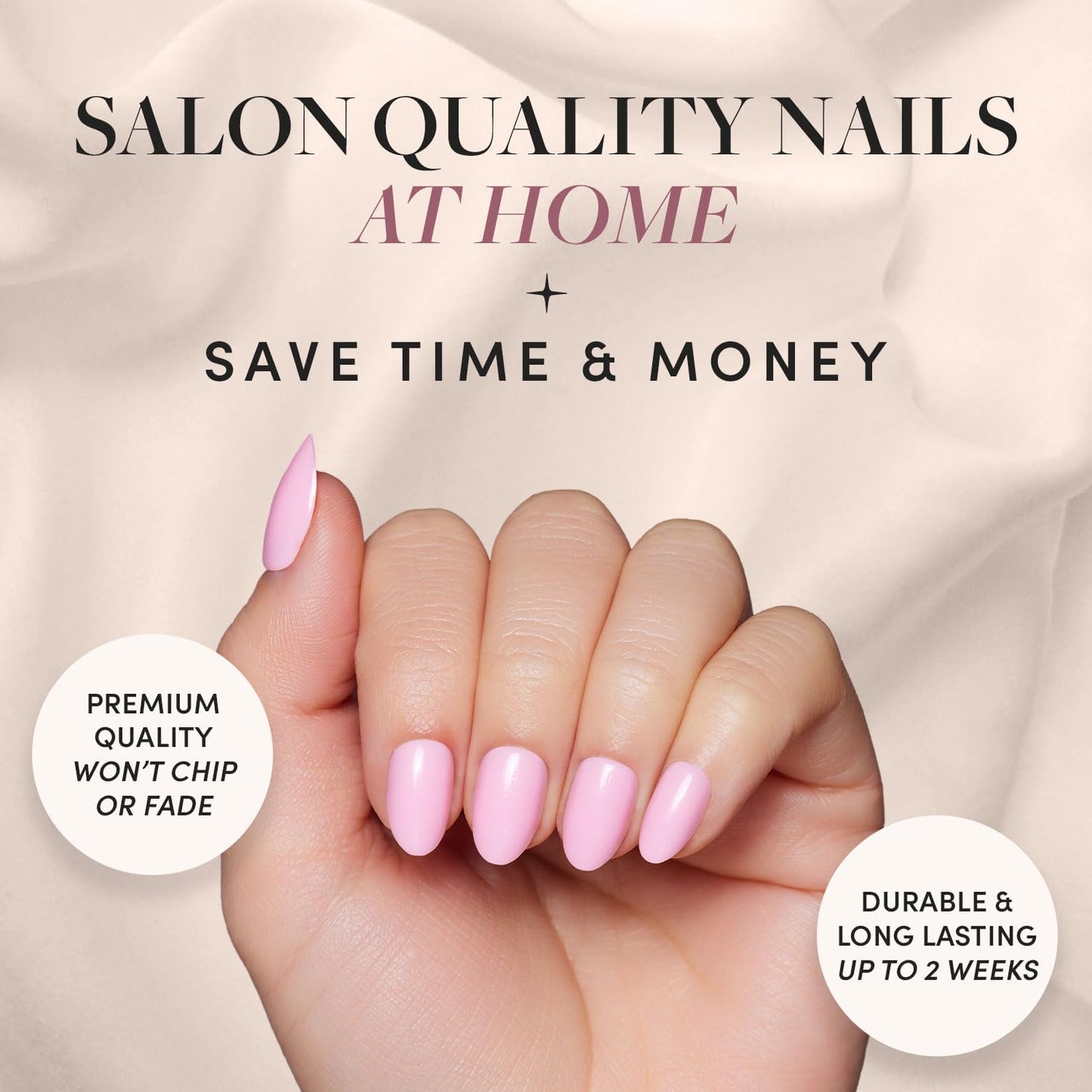 Glamnetic Fall Mauve Press On Nails | Short Oval Salon Quality