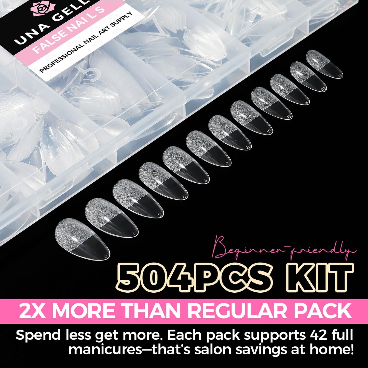 UNA GELLA Solid Gel Nail Glue (40ml) - Strong, Soak-Off Glue for Acrylic, Press-On & Gelly Tips - Lamp Curing Needed