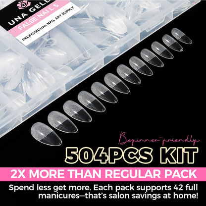 UNA GELLA Solid Gel Nail Glue (40ml) - Strong, Soak-Off Glue for Acrylic, Press-On & Gelly Tips - Lamp Curing Needed