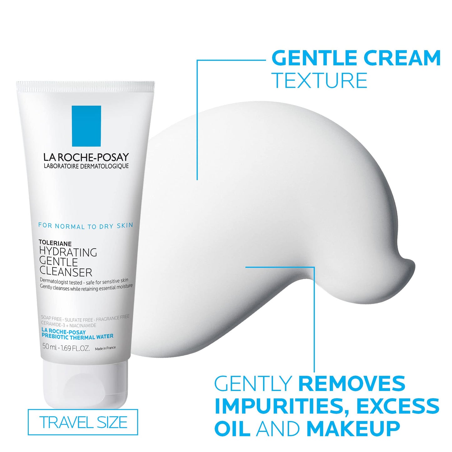 La Roche-Posay Toleriane Double Repair Moisturizer - Ceramide, Niacinamide, Oil-Free