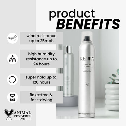 Kenra Volume Spray 25: Super Hold Hairspray, Humidity & Wind Resist