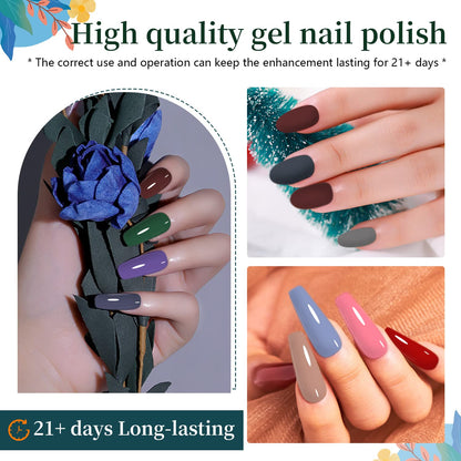 JODSONE 32 Color Gel Nail Kit w/ UV Light & 3 Top Coats | Gift Set