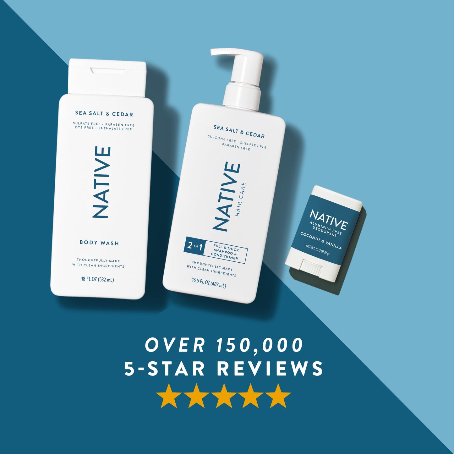 Native Aluminum-Free Deodorant - 72 Hour Odor Control with Shea Butter, Coconut & Vanilla