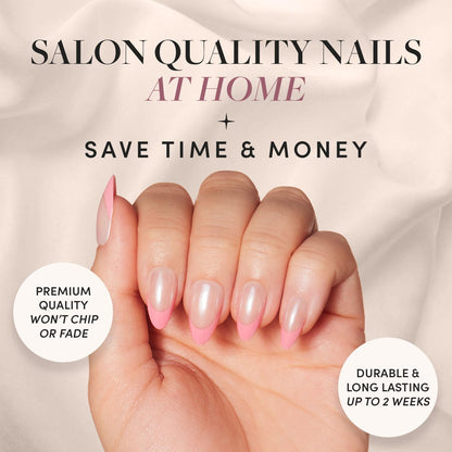 Glamnetic Fall Mauve Press On Nails | Short Oval Salon Quality