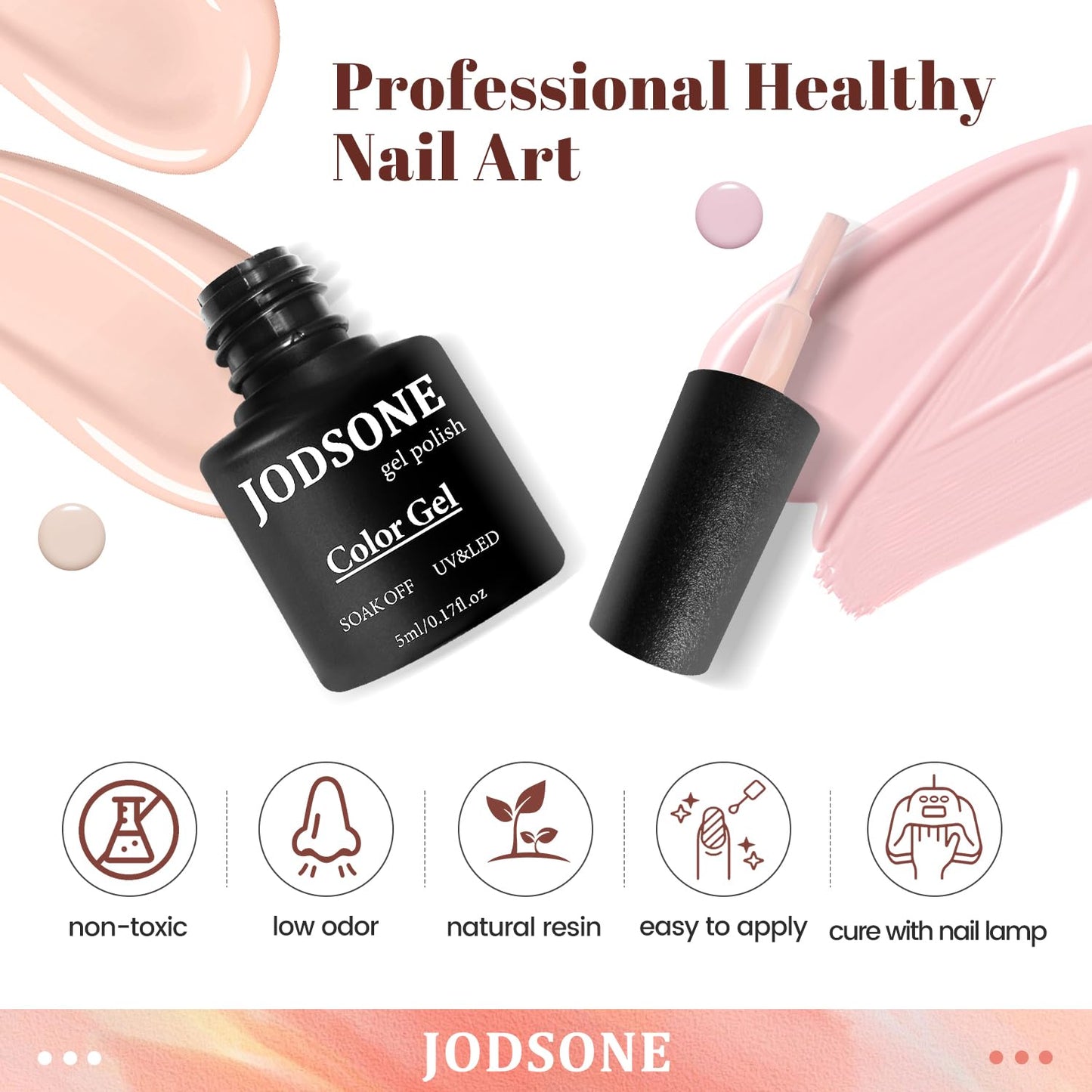 JODSONE 32 Color Gel Nail Kit w/ UV Light & 3 Top Coats | Gift Set