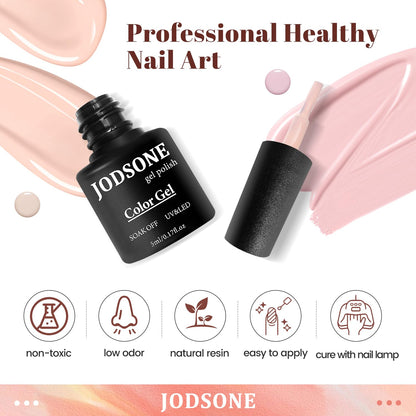 JODSONE 32 Color Gel Nail Kit w/ UV Light & 3 Top Coats | Gift Set